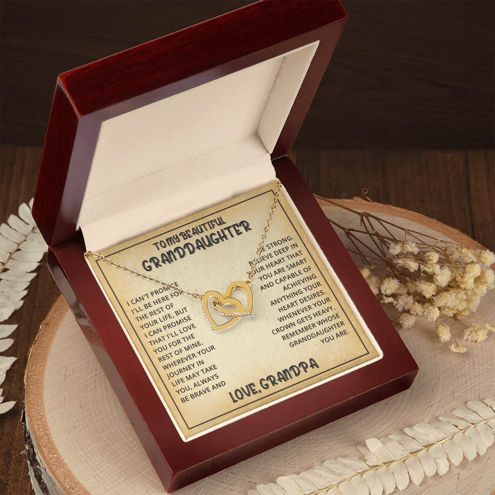 Granddaughter Promise - Interlocked Hearts Necklace - Image 8