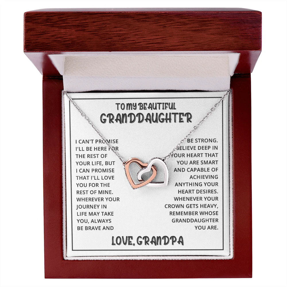 Interlocked Hearts Necklace - Granddaughter I Can Promise - Image 5