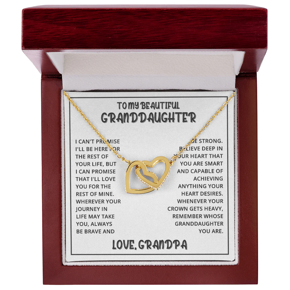 Interlocked Hearts Necklace - Granddaughter I Can Promise - Image 6