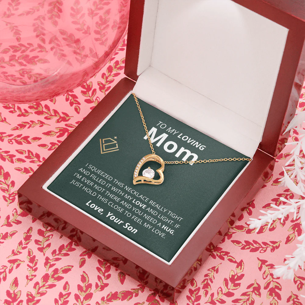 Loving Mom - Heart Necklace - From Son - Image 6