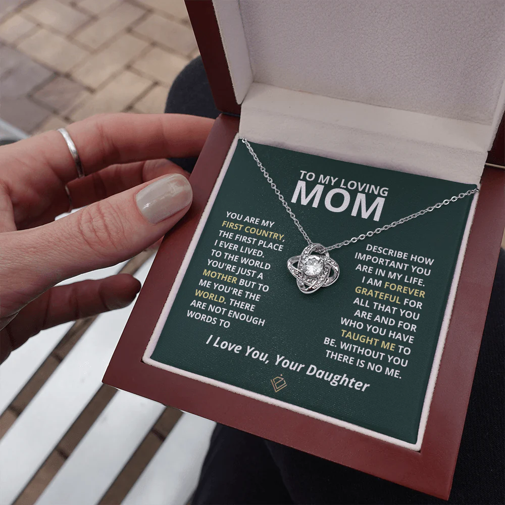 Vesta Knot Necklace - Mom Forever Grateful - Image 5