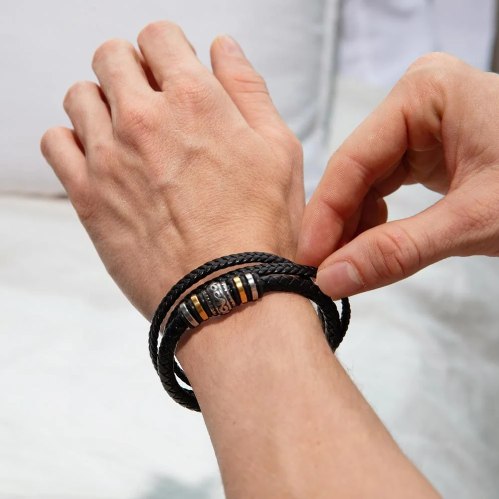 ZIAVIA | Leather Bracelet | Son You Courage - Image 3