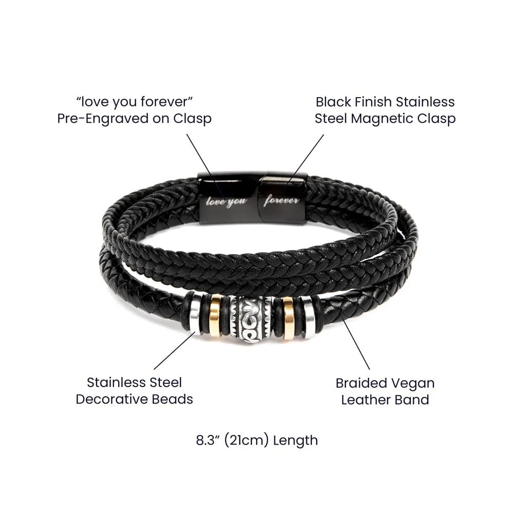 ZIAVIA | Leather Bracelet | Son You Courage - Image 4