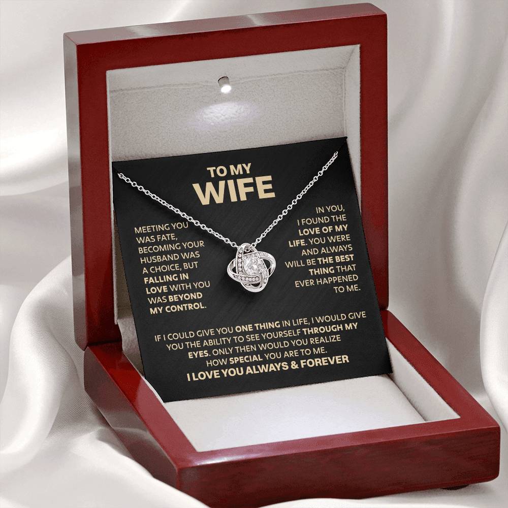 ZIAVIA | To My Wife | Meeting you was fate | Vesta Knot Necklace | S - Image 4