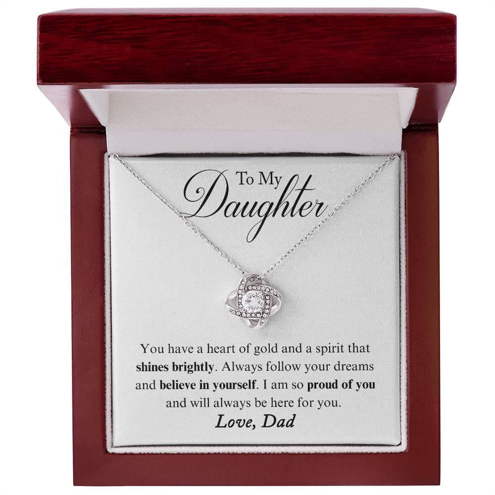 ZIAVIA  |  Vesta Knot Necklace  |  Daughter Heart of Gold - Image 3