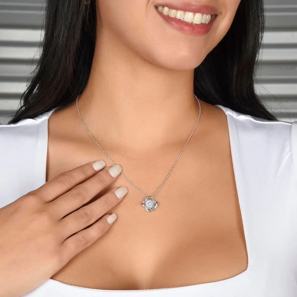 ZIAVIA | Vesta Knot Necklace | Sparkle - Image 7