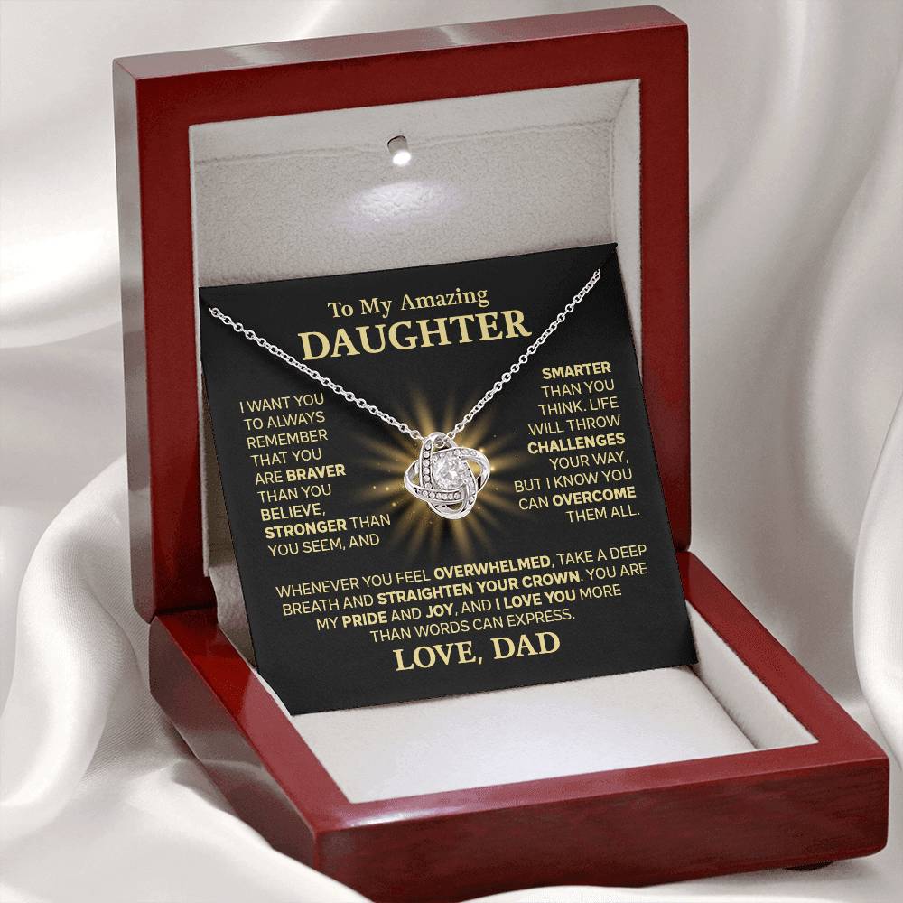 ZIAVIA | Vesta Knot Necklace | To My Amazing Daughter - Image 13